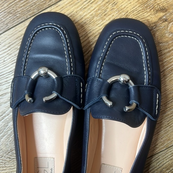 AGL Sheryl Moc Moccasin in Navy Blue Leather Loafers Size 37/7 - Picture 4 of 11